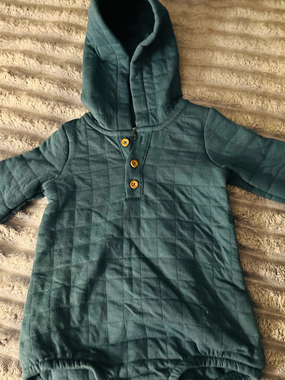Carter's Quilted Hooded One-Piece Jacket in Teal